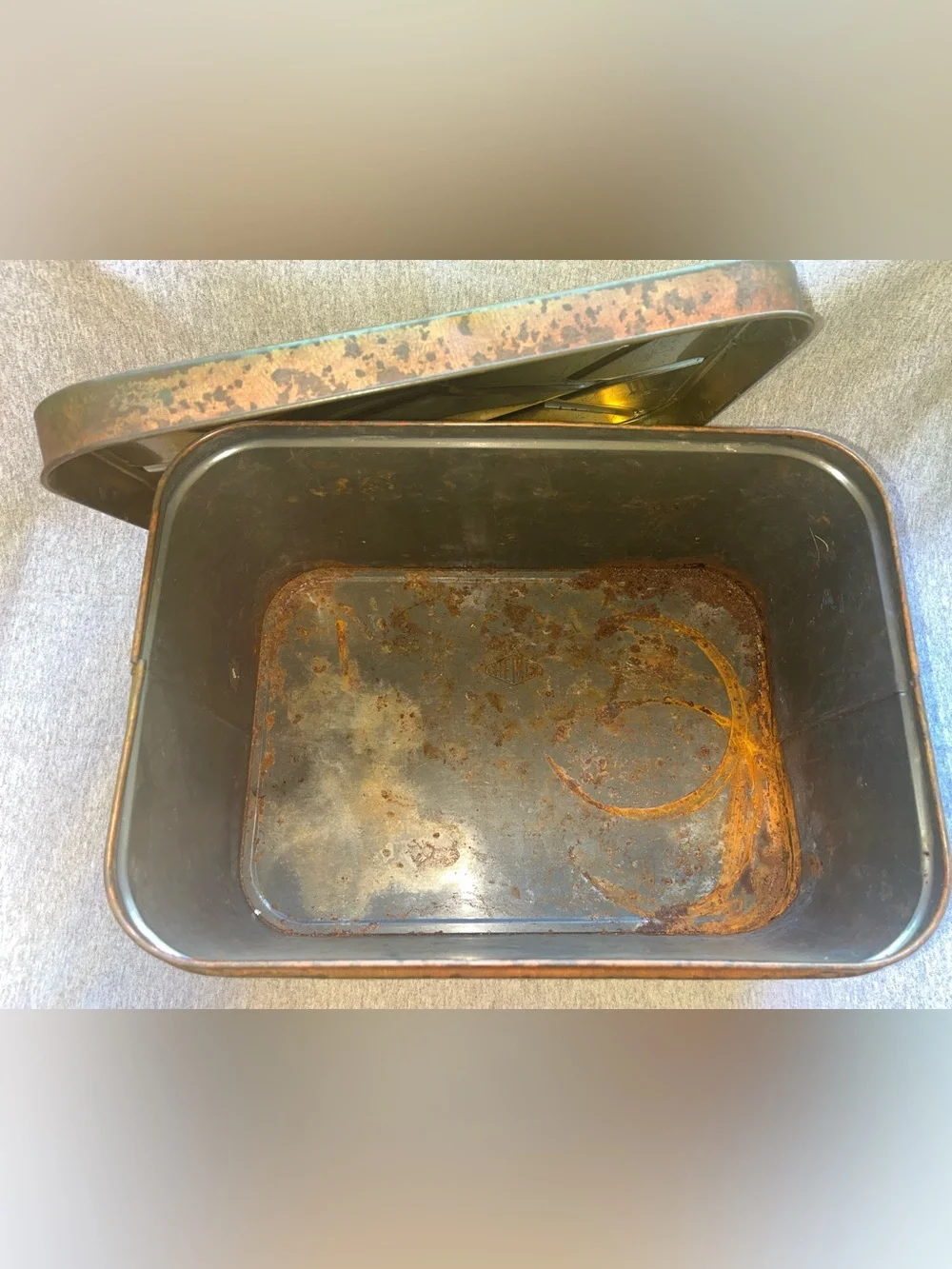 CHEINCO Tin Bread Box Better Baked Brand W/ Lid Brown Made In USA